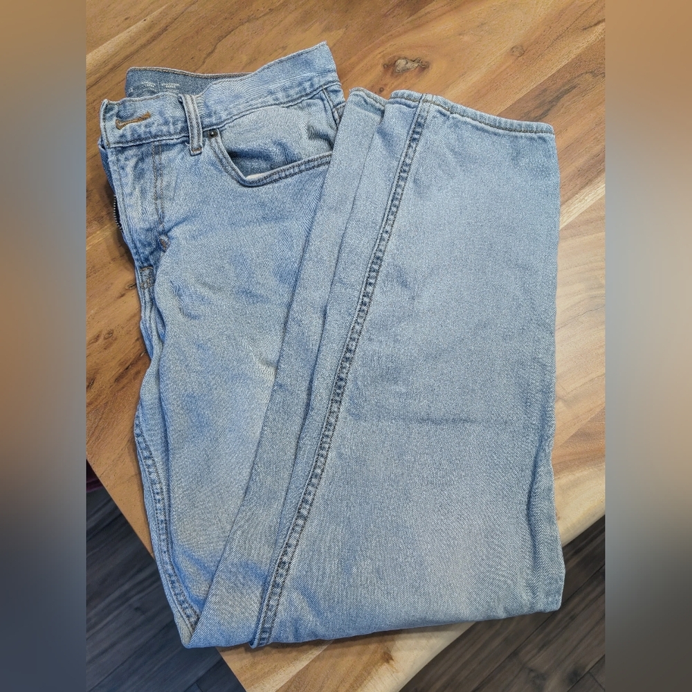 Classic Straight Leg Jeans — Light Wash Denim